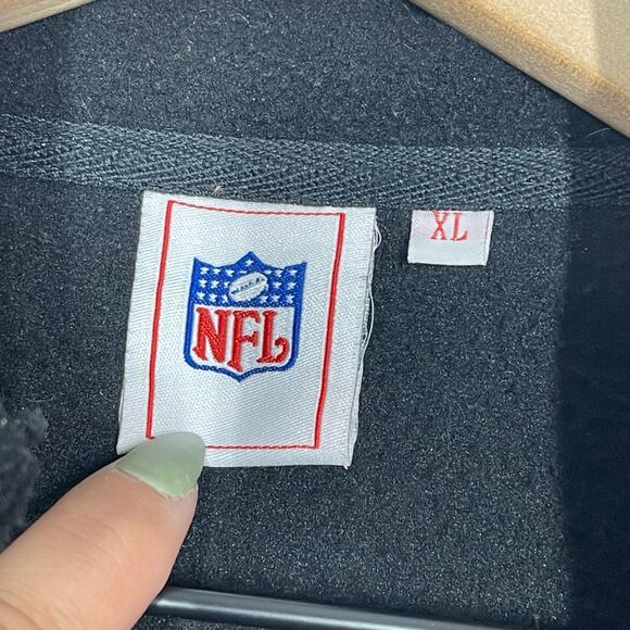 NFL Official Denver Broncos Jacket Men's SZ XL Black Full Zip Fleece Long Sleeve - Picture 6 of 7